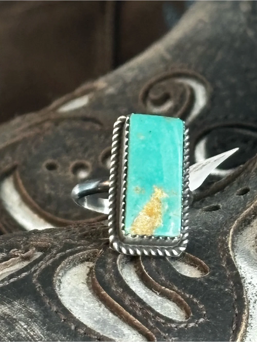 Native Made Turquoise Adjustable Ring